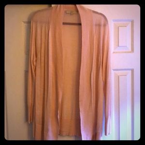 Cozy light sheer pink cardigan very good condition